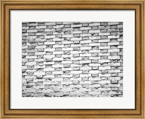 Framed Gray Bricks I Print