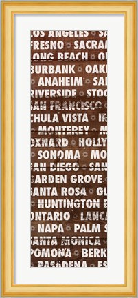 Framed California Wood Type Print