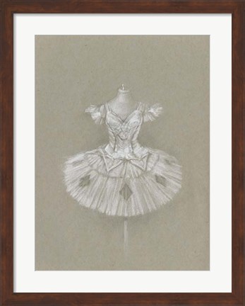 Framed Ballet Dress II Print