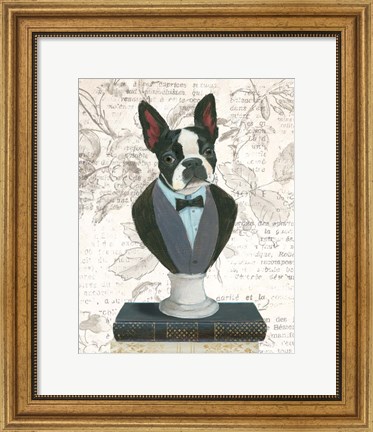 Framed Canine Couture Newsprint I Print