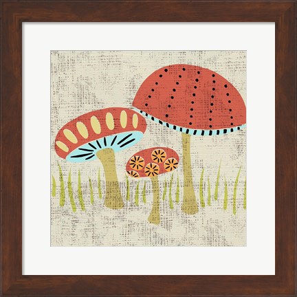 Framed Ada&#39;s Mushrooms Print