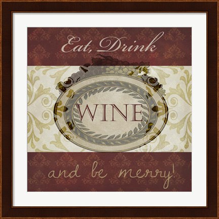 Framed Wine Phrases II Print