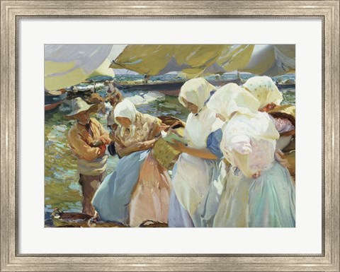 Framed Valencianas en la Playa (Women from Valencia on the beach), 1915 Print