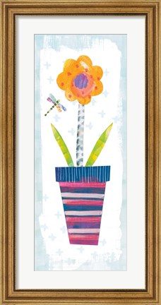 Framed Collage Flower I Border Print