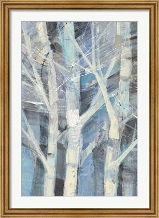 Framed Winter Birches I Print