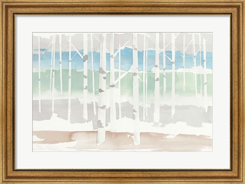 Framed Springlake Aspens Green Print