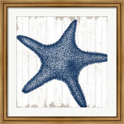 Framed Seaside Starfish Print