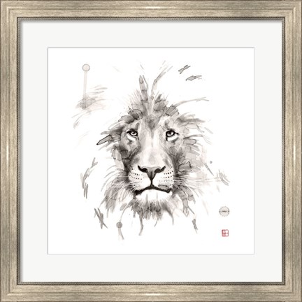 Framed Lion Print