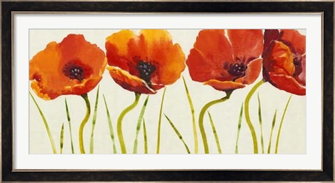 Framed Row of Tulips II Print