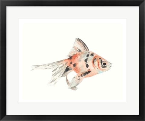 Framed Watercolor Tropical Fish I Print