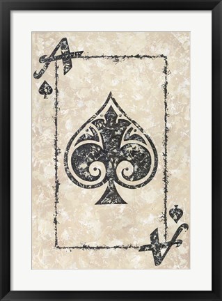 Framed Ace of Spades Print