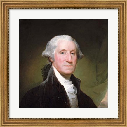 Framed George Washington, 1795 -Detail Print
