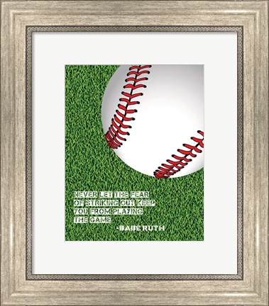 Framed Baseball Quote Print