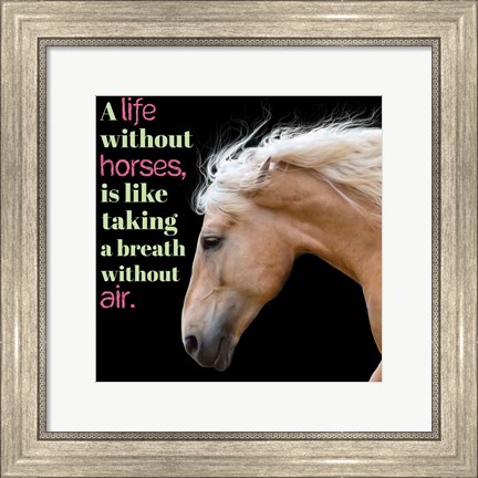 Framed Horse Quote 7 Print