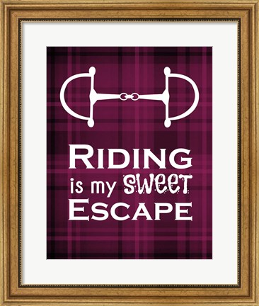 Framed Riding is My Sweet Escape - Red Print