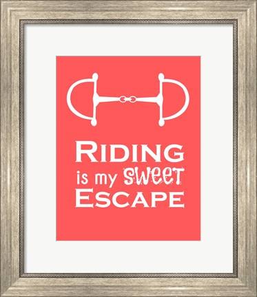 Framed Riding is My Sweet Escape - Orange Print