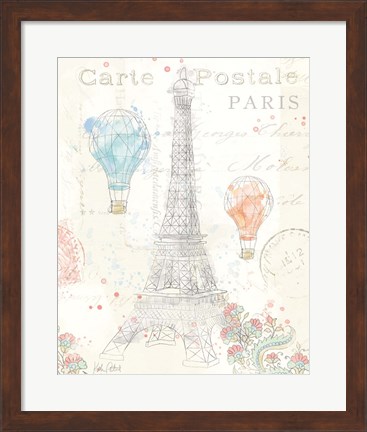 Framed Lighthearted in Paris III Print