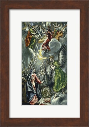 Framed Annunciation, c 1596-1600 Print