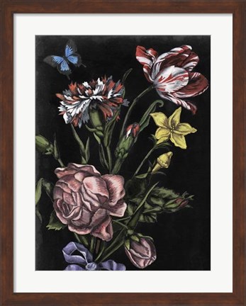 Framed Dark Floral IV Print