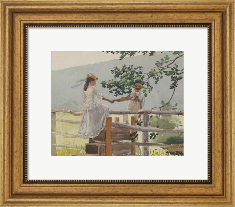 Framed On the Stile, 1878 Print