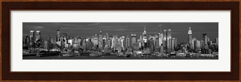 Framed Manhattan Skyline at Dusk, NYC Print