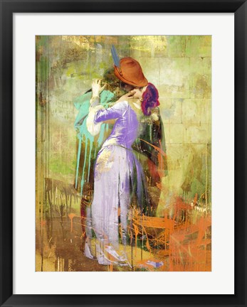 Framed Hayez&#39;s Kiss 2.0 Print
