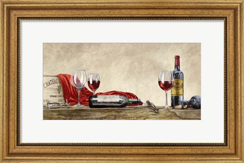 Framed Grand Cru Wines (detail) Print