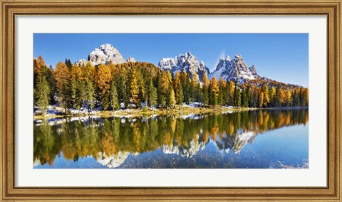 Framed Lago Antorno and Misurina, Dolomites, Italy Print