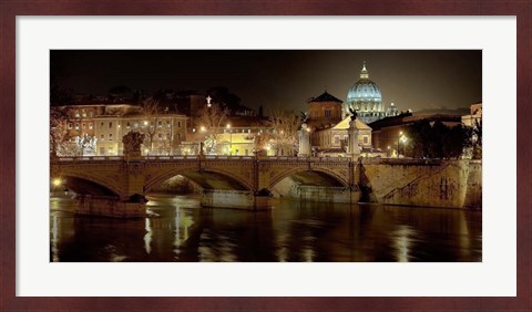 Framed Rome at Night Print