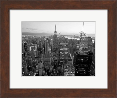 Framed Skyline of Midtown Manhattan, NYC Print