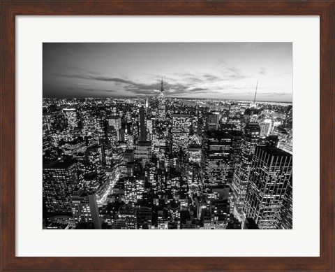 Framed Manhattan Skyline with the Empire State Building, NYC Print