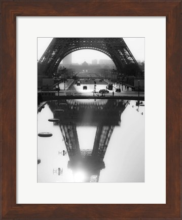 Framed Eiffel Tower Reflected, Paris Print