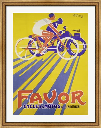 Framed Favor Cycles et Motos, 1927 Print