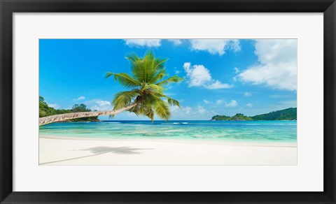 Framed Tropical Beach, Seychelles Print