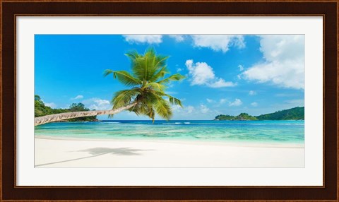 Framed Tropical Beach, Seychelles Print