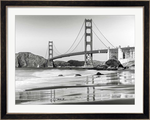 Framed Baker Beach and Golden Gate Bridge, San Francisco 2 Print