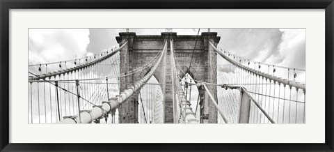 Framed Morning on Brooklyn Bridge, NYC Print