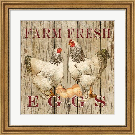 Framed Farm Fresh Eggs II Print