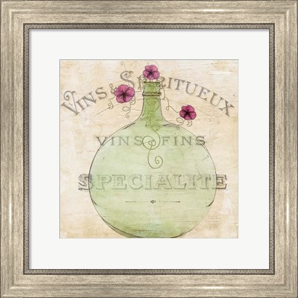 Framed Vin de Beaurdeaux Print