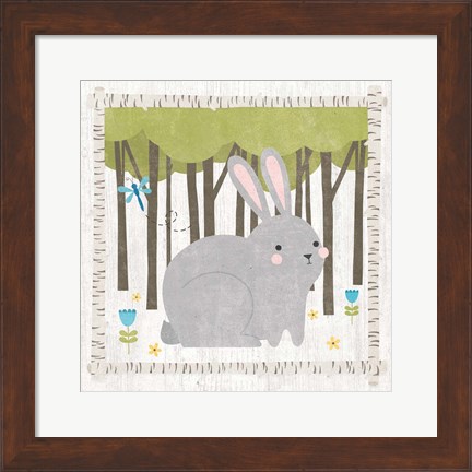 Framed Woodland Hideaway Bunny Print