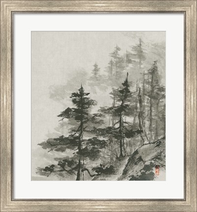 Framed Sumi Treetops Sq Print