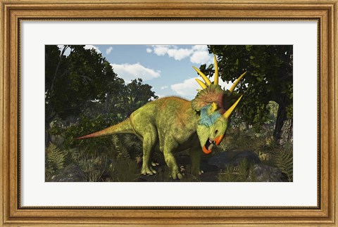 Framed Styracosaurus, A Horned Dinosaur Of The Late Cretaceous Print