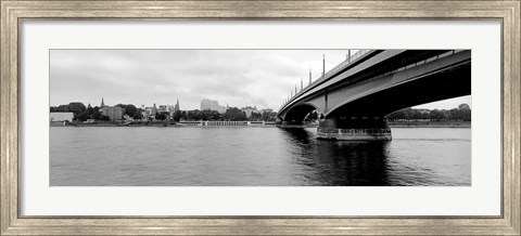 Framed Kennedy Bridge on Rhine River, Bonn, North Rhine Westphalia, Germany Print