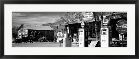 Framed Store with a gas station on the roadside, Route 66, Hackenberry, Arizona Print