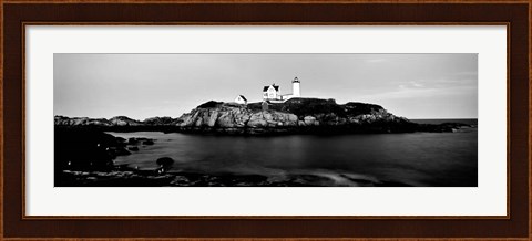 Framed Nubble Lighthouse, Cape Neddick, York, Maine Print