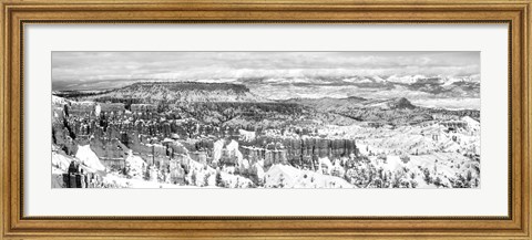 Framed Eroded rocks in a canyon, Bryce Canyon, Bryce Canyon National Park, Utah Print