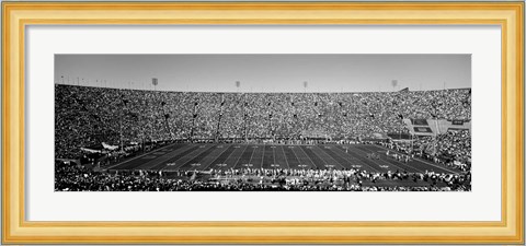 Framed Football stadium full of spectators, Los Angeles Memorial Coliseum, California Print