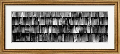 Framed Close-up of wooden shingle, La Conner, Washington State Print