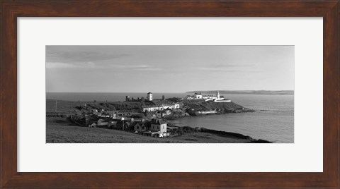 Framed Lighthouse on the coast, Roche&#39;s Point Lighthouse, County Cork, Ireland Print