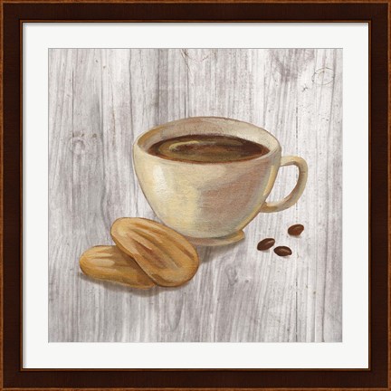 Framed Coffee Time II on Wood Print